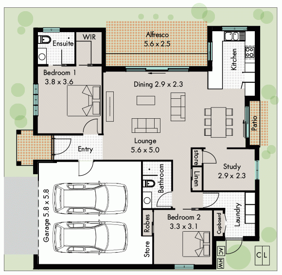Chelsea floor plan - click to expand